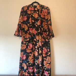 Peach Love California ankle length kimono